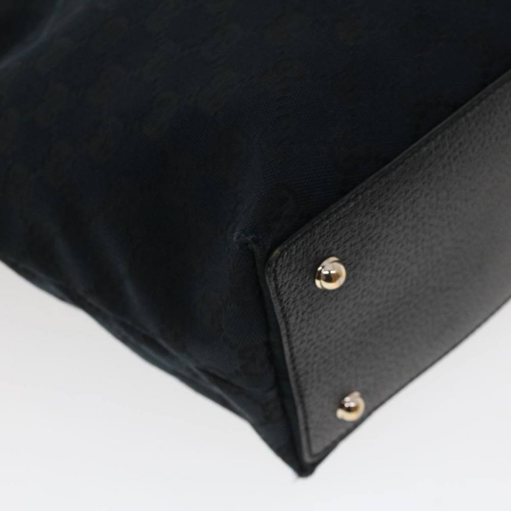 GUCCI GG Canvas Bamboo Hand Bag Black 137394 Auth 43264 - Picture 15 of 16